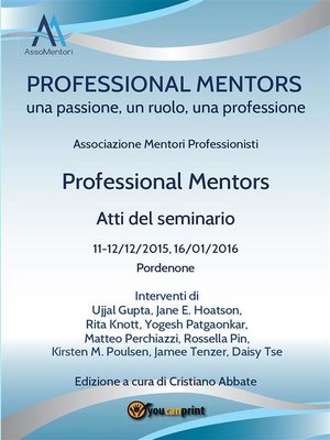 cover image of Professional Mentors. Atti del seminario
